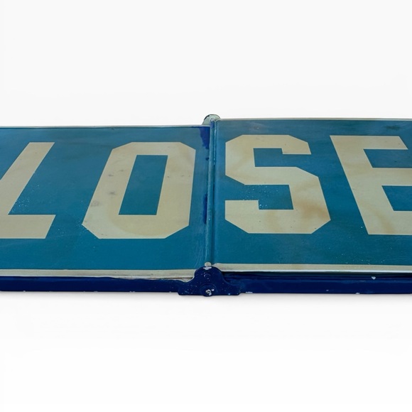 Vintage Open & Closed flip style Metal Sign • 19.75 inches by 8 inches - Picture 6 of 17